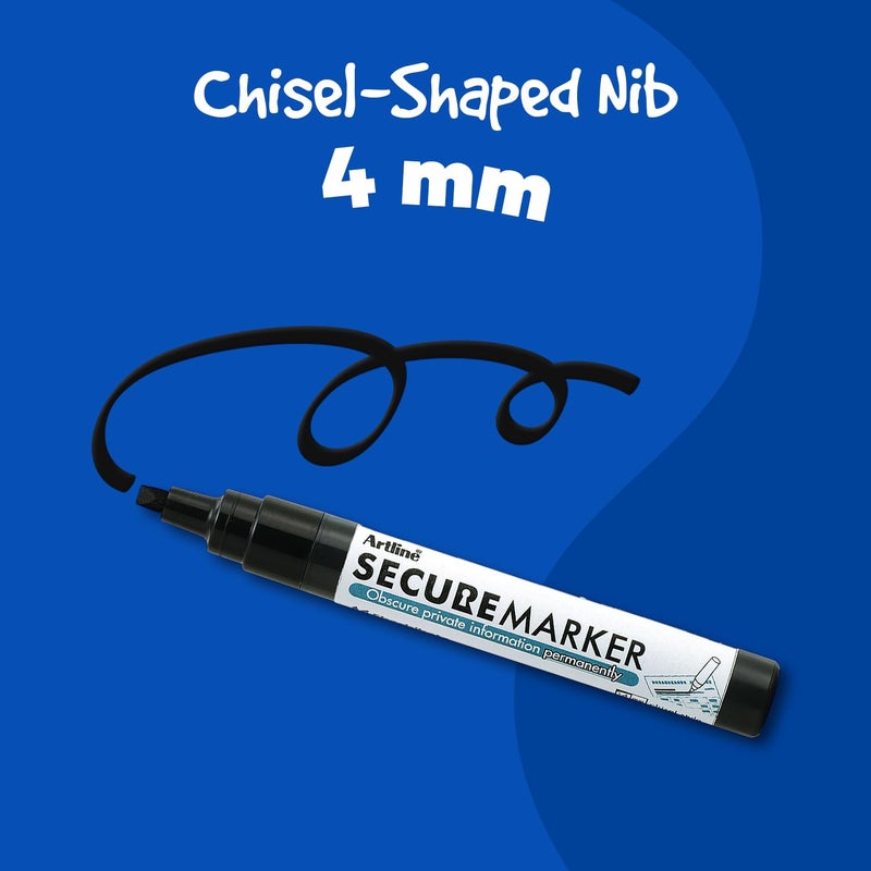 Artline Redaction Marker Privacy Blackout Redacting Pen for Documents & Mail, Black Out Private Information, Redacting Marker Helps Prevent Identity Theft, 12 Pack - Image 4